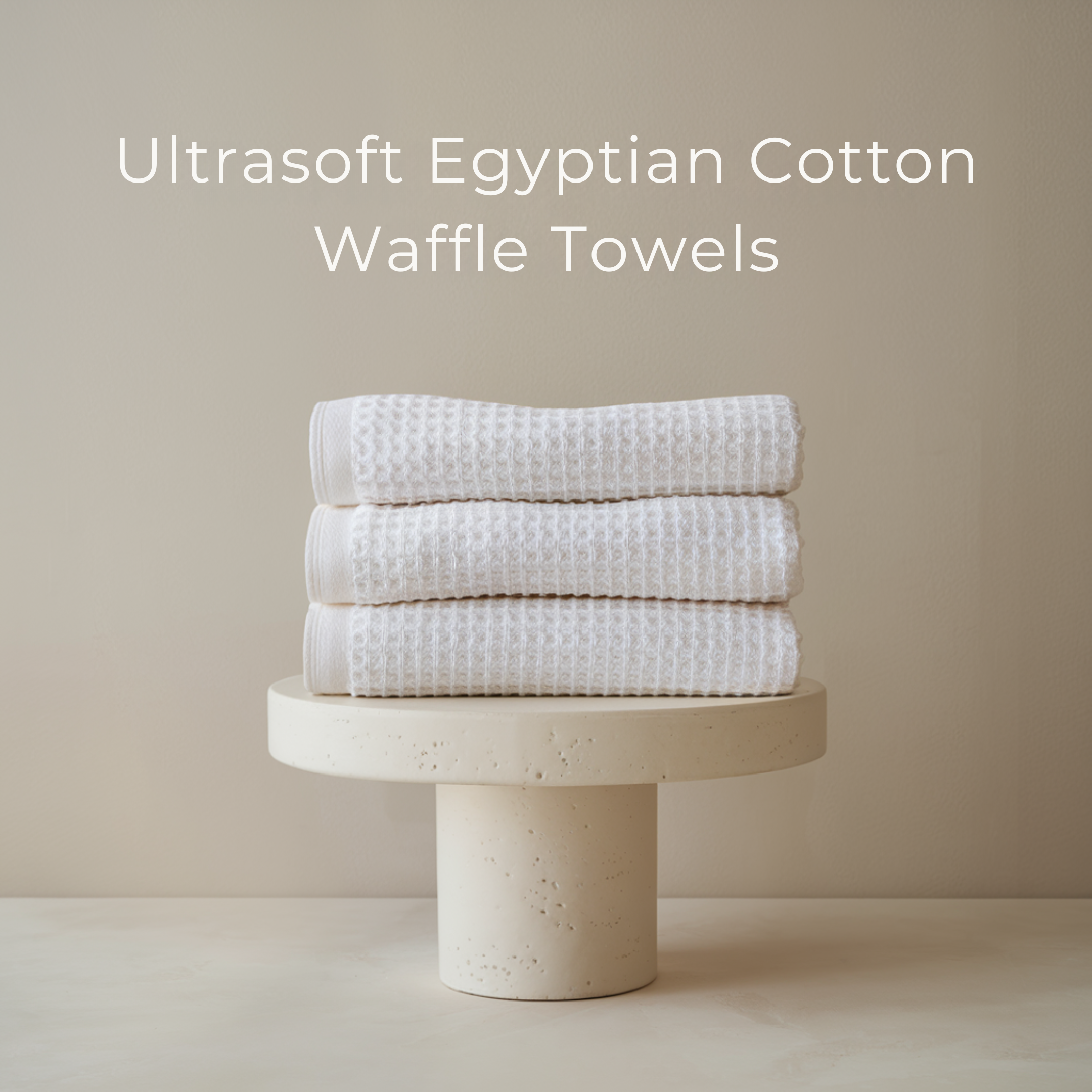 Egyptian Cotton Waffle Washcloth 4pcs