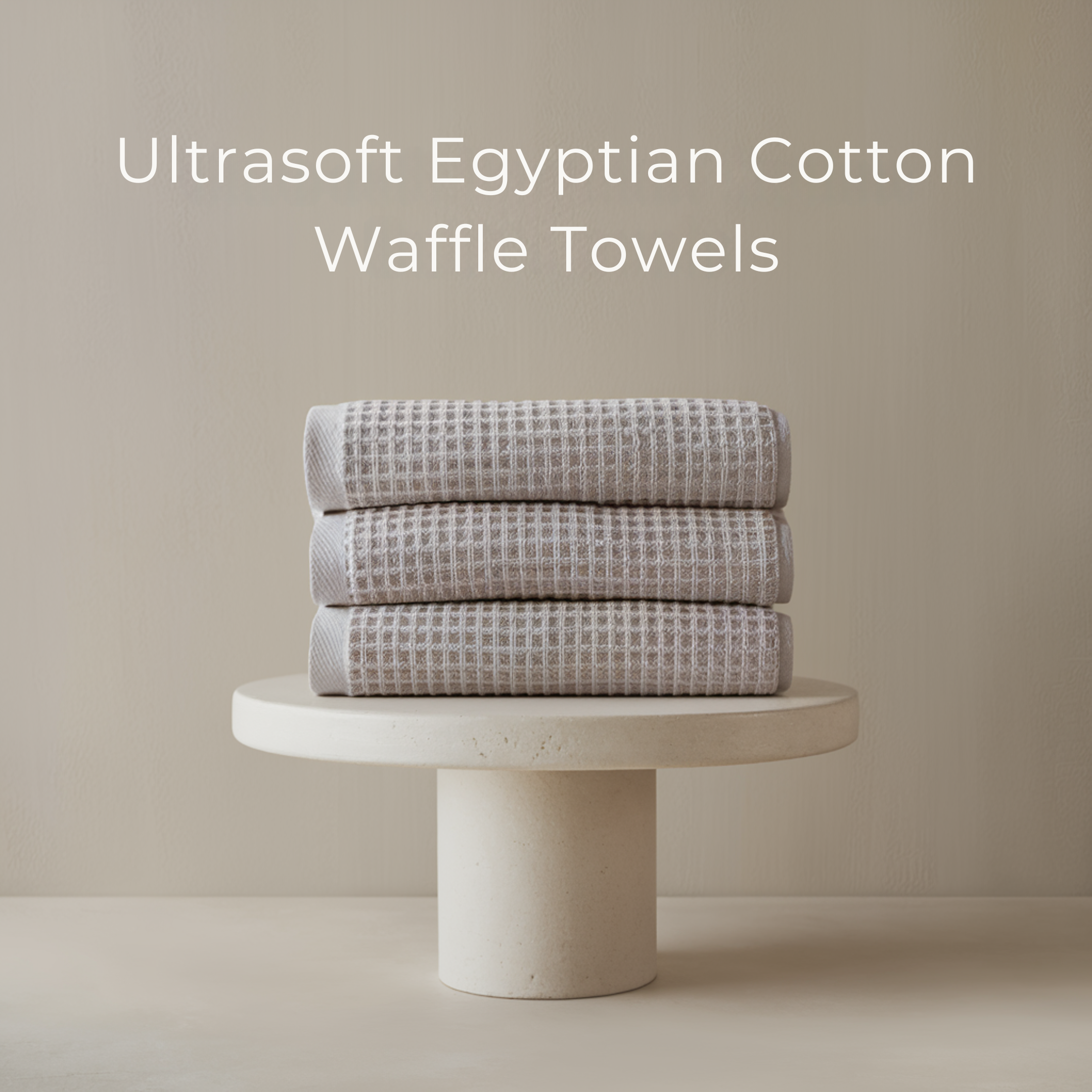 Egyptian Cotton Waffle Bath Towels 5pcs