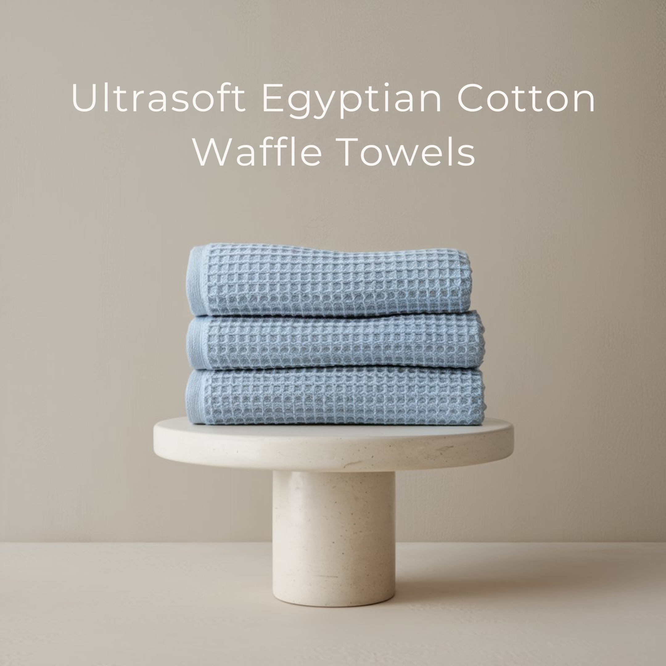 Egyptian Cotton Waffle Bath Towels 10pcs