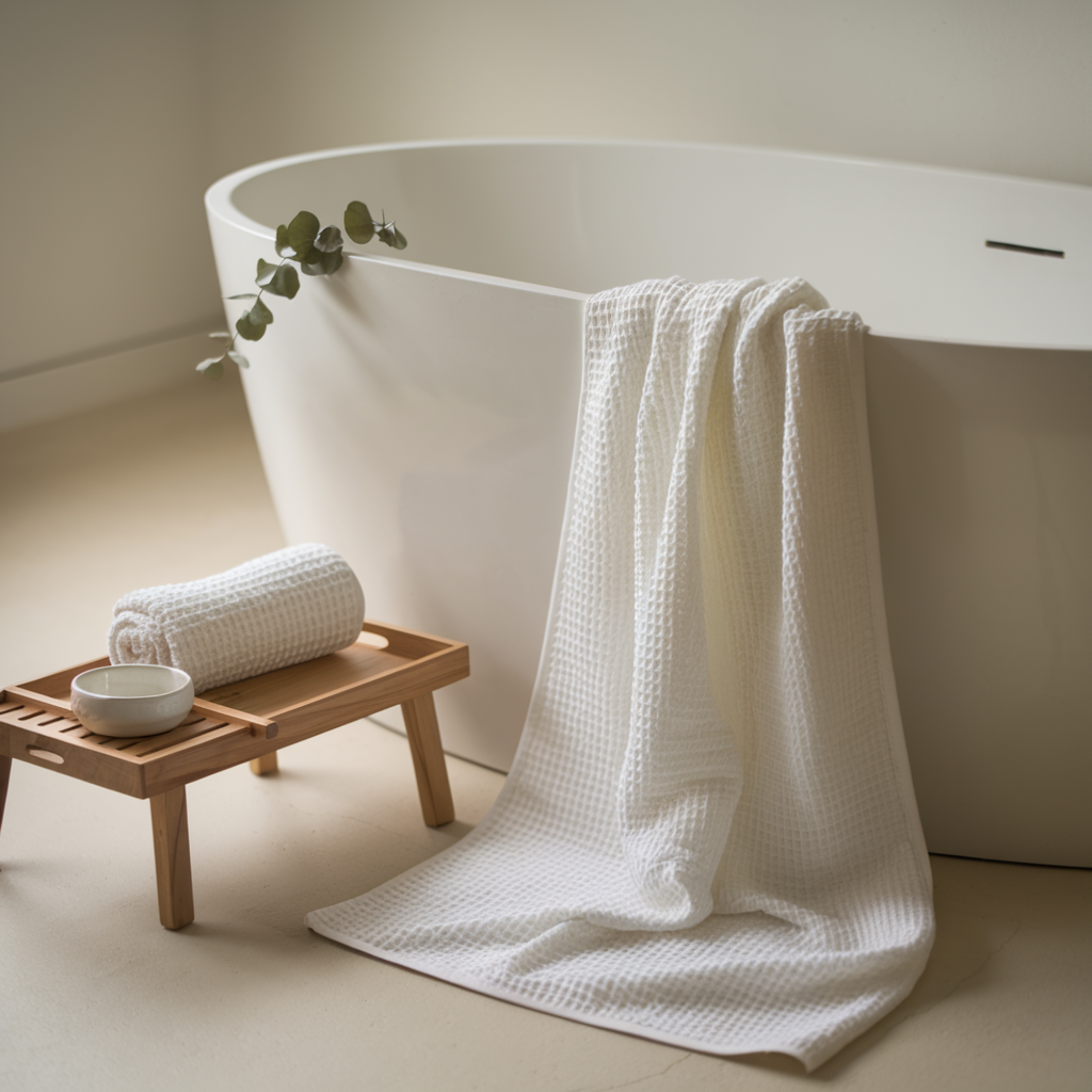 Egyptian Cotton Waffle Hand Towels 2pcs
