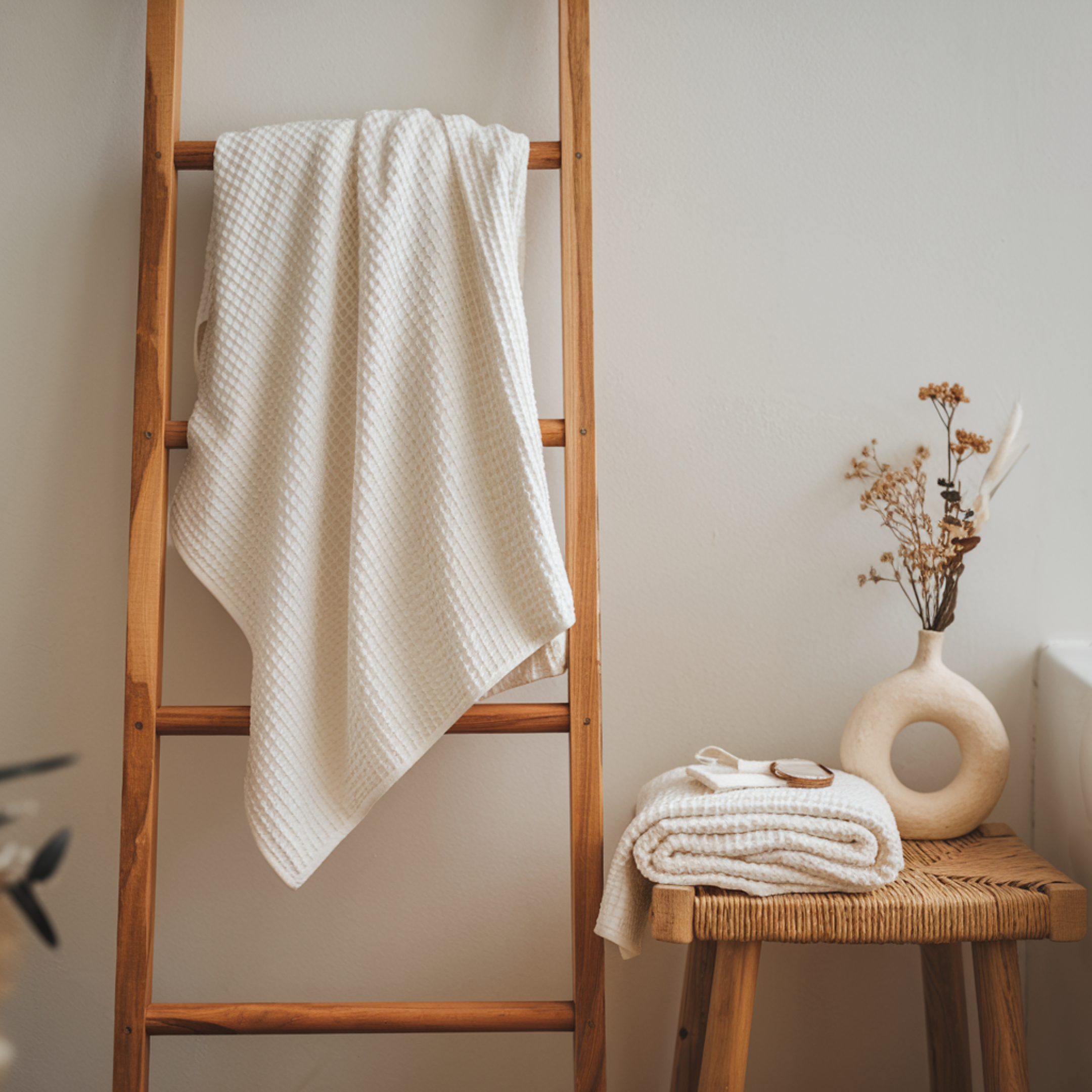 Egyptian Cotton Waffle Hand Towels 2pcs