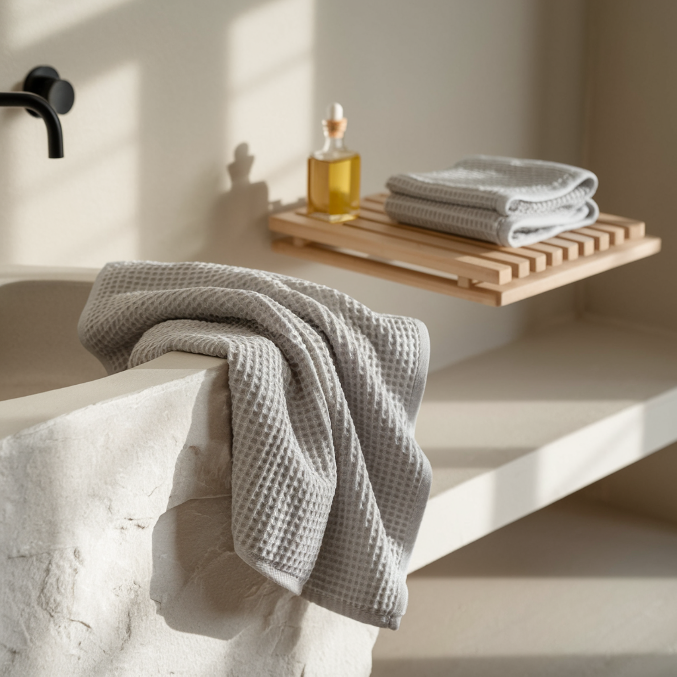 Egyptian Cotton Waffle Hand Towels 2pcs