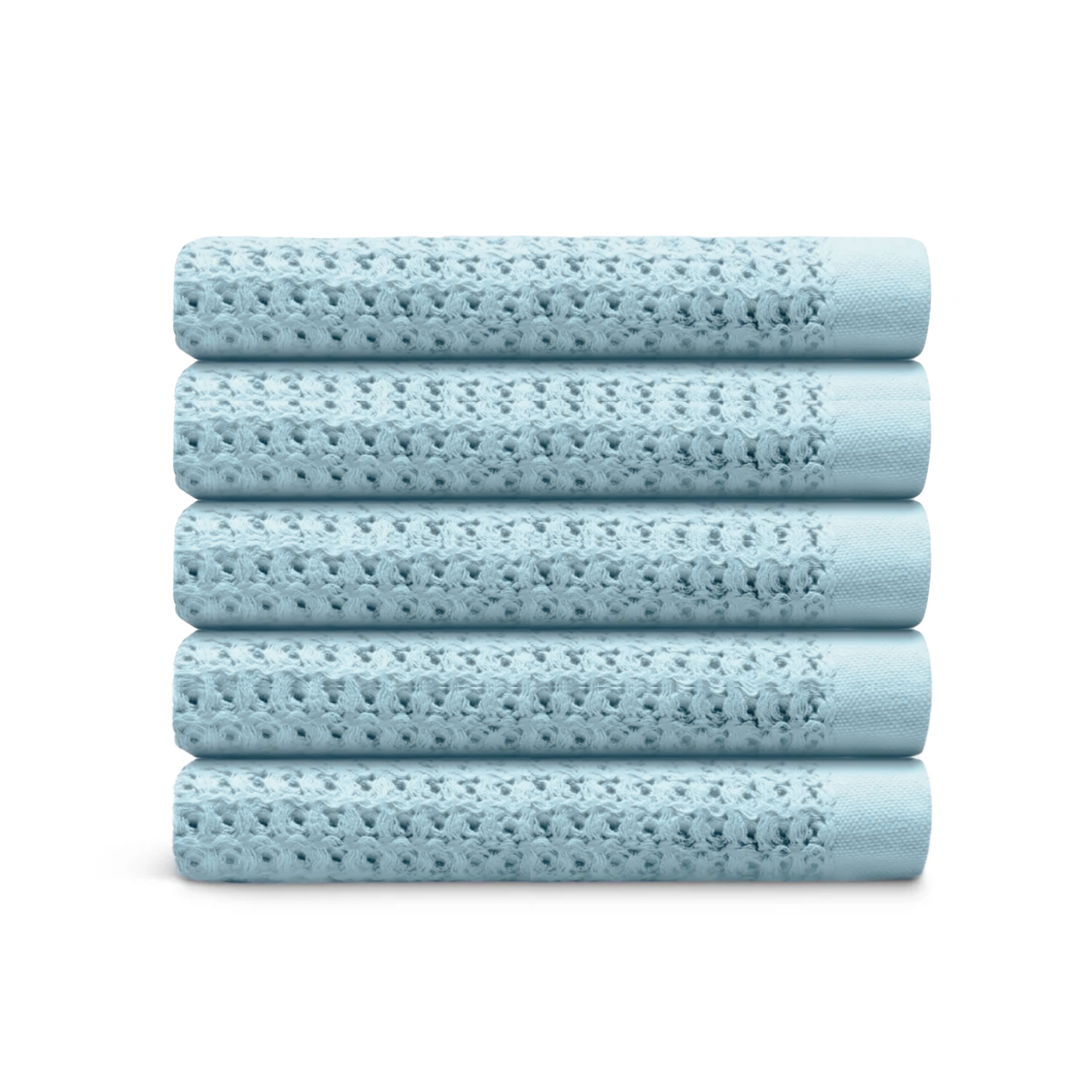 Egyptian Cotton Waffle Bath Towels 5pcs