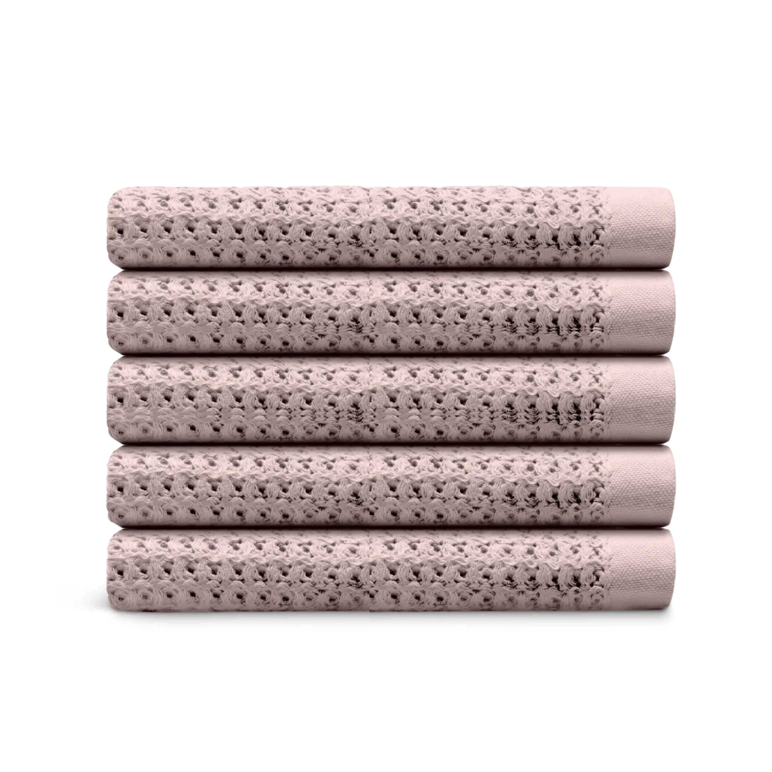Egyptian Cotton Waffle Bath Towels 5pcs